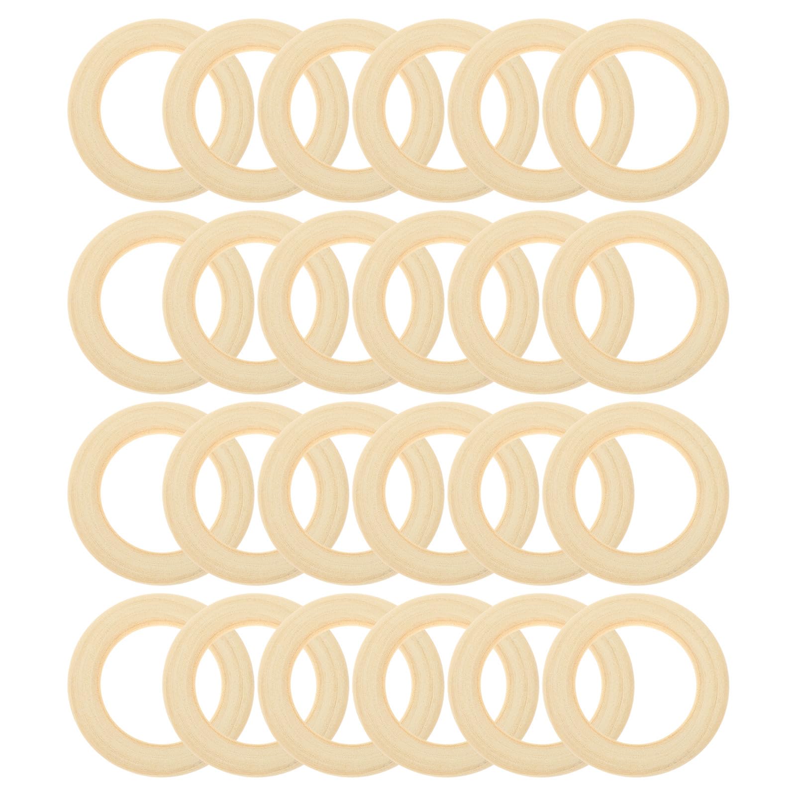Anillos de macramé de material sintético beige con acabado homogéneo para artesanía artesanal