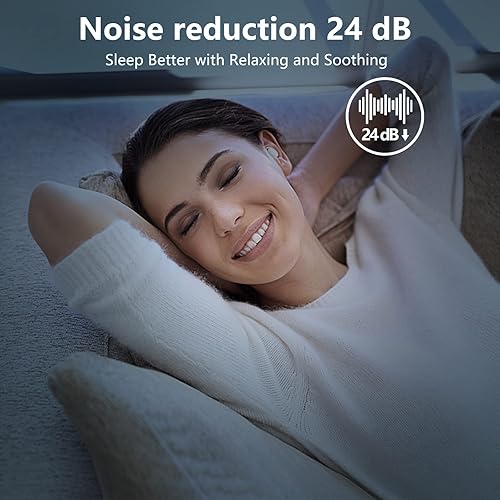 Miniatura 2 de Omidyi Auriculares inalámbricos para dormir, auriculares con cancelación de ruido para dormir, ultra pequeños y suaves de silicona Bluetooth