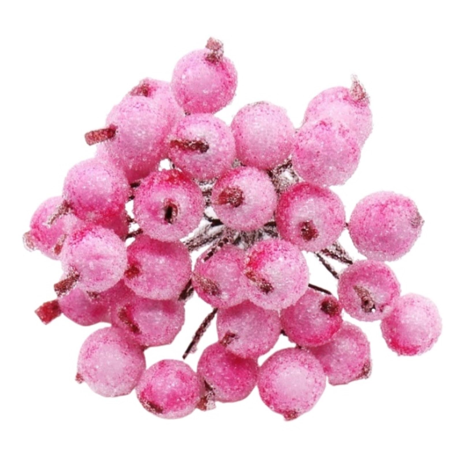 CVdrtyED Reusable Artificial Fruit Display 3 Pieces Artificial Frosted Berries Simulation Fruit Home Decoration Kitchen Ornaments(Pink)