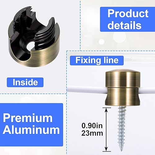 Miniatura 191 de 3 juegos de soportes de cargador para cables, soportes de anclaje de cable ajustables plateados, clips de cable de metal adhesivos, organizadores de