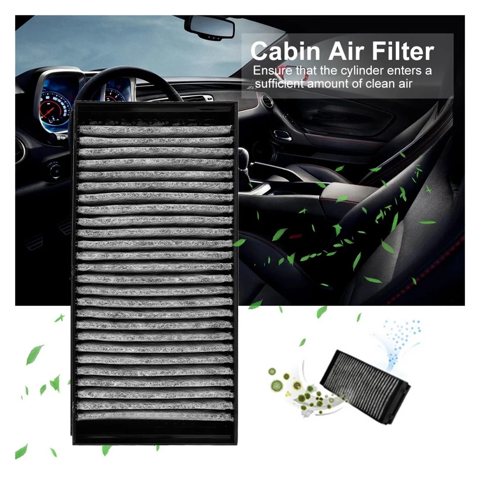 2 filtri aria abitacolo antipolline for auto compatibili con X5 E70 X6 E71 64316945586