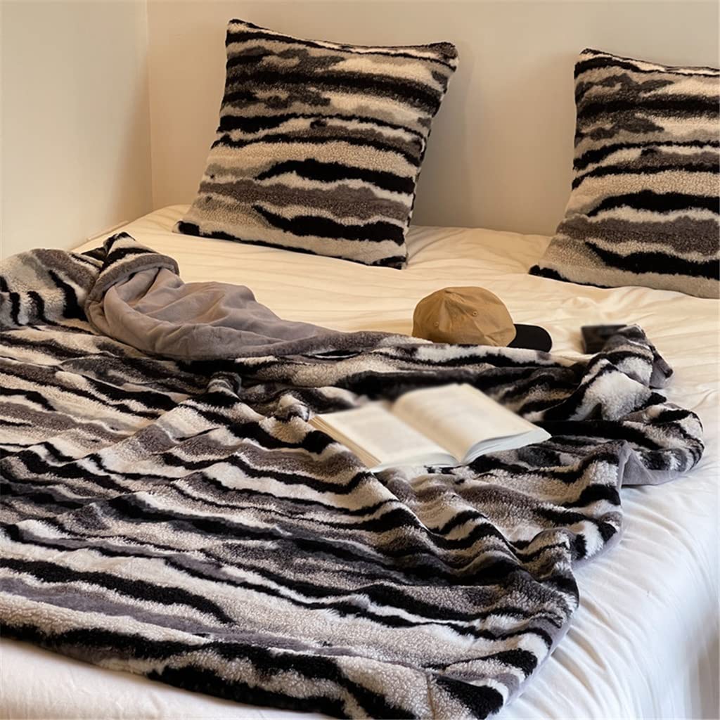 Couverture polaire en velours de lait pour canapé et bureau d'automne hiver