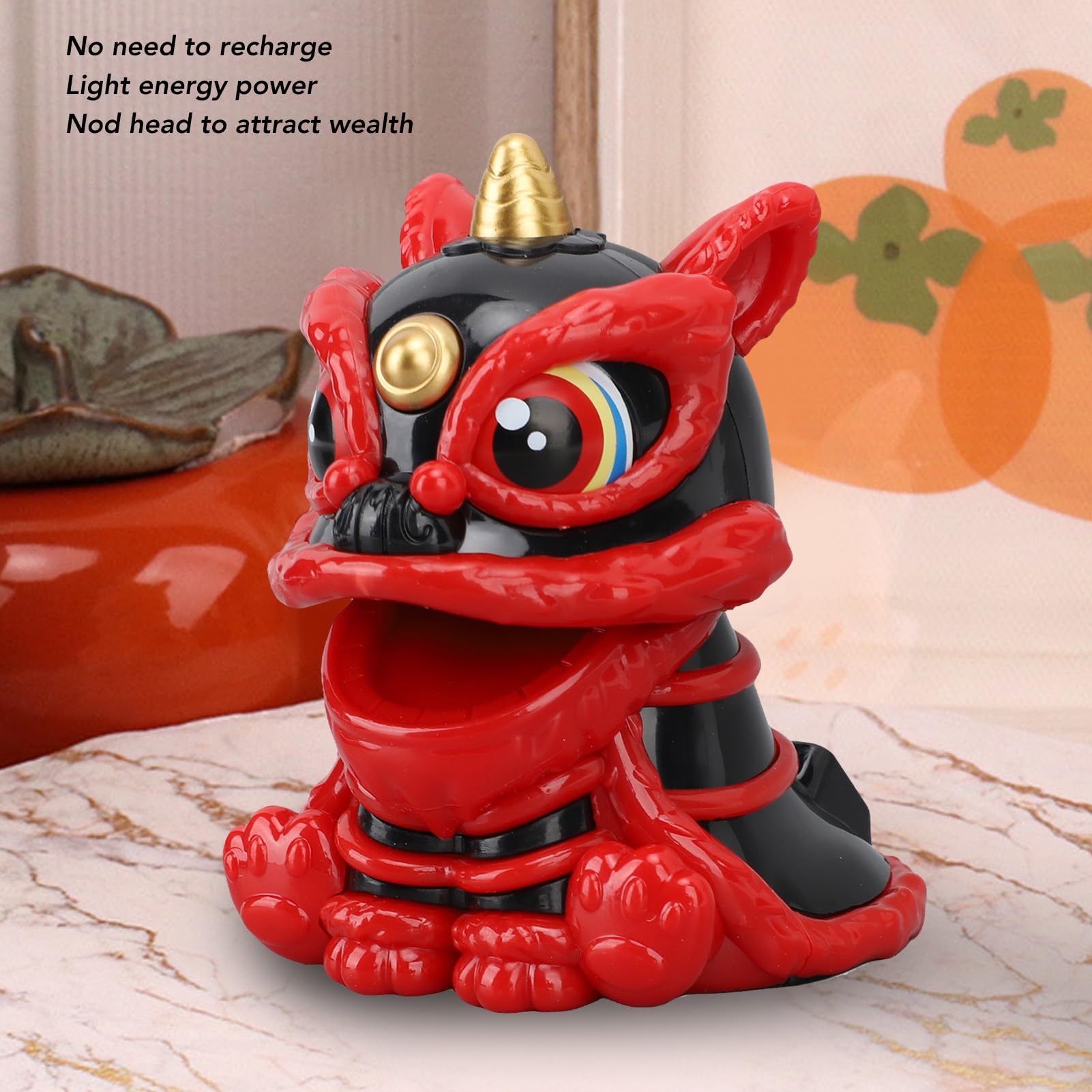 Amazon.com: Jerliflyer Solar Powered Dancing Lion Ornament,Chinese