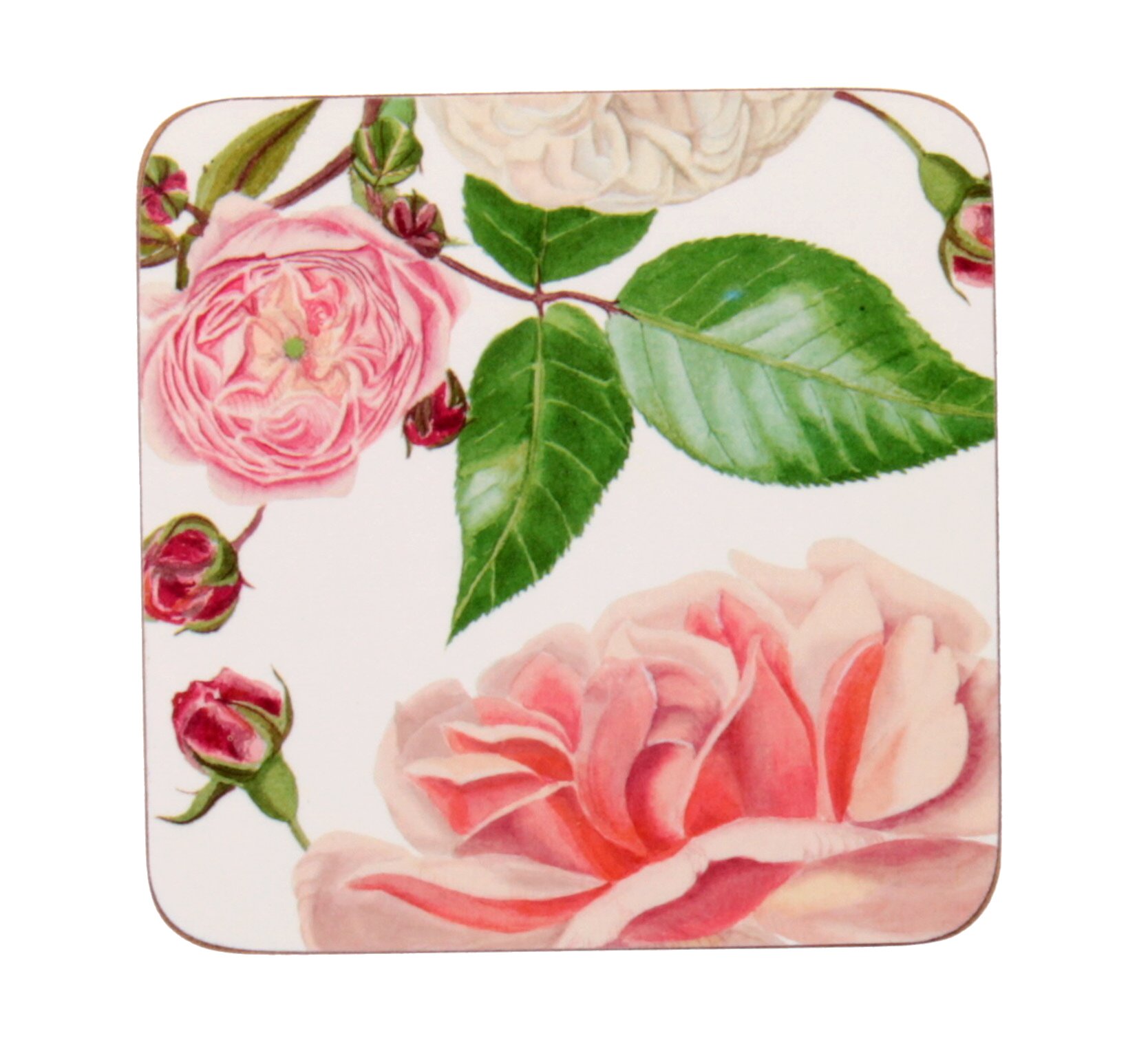 Ulster Weavers Rhs Traditional Rose Corked Coaster Pack Of 4