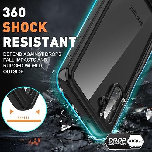 Miniatura 3 de AICase Funda impermeable para Samsung Galaxy A14 5G, transparente, a prueba de agua, a prueba de golpes, a prueba de polvo, a prueba de nieve,