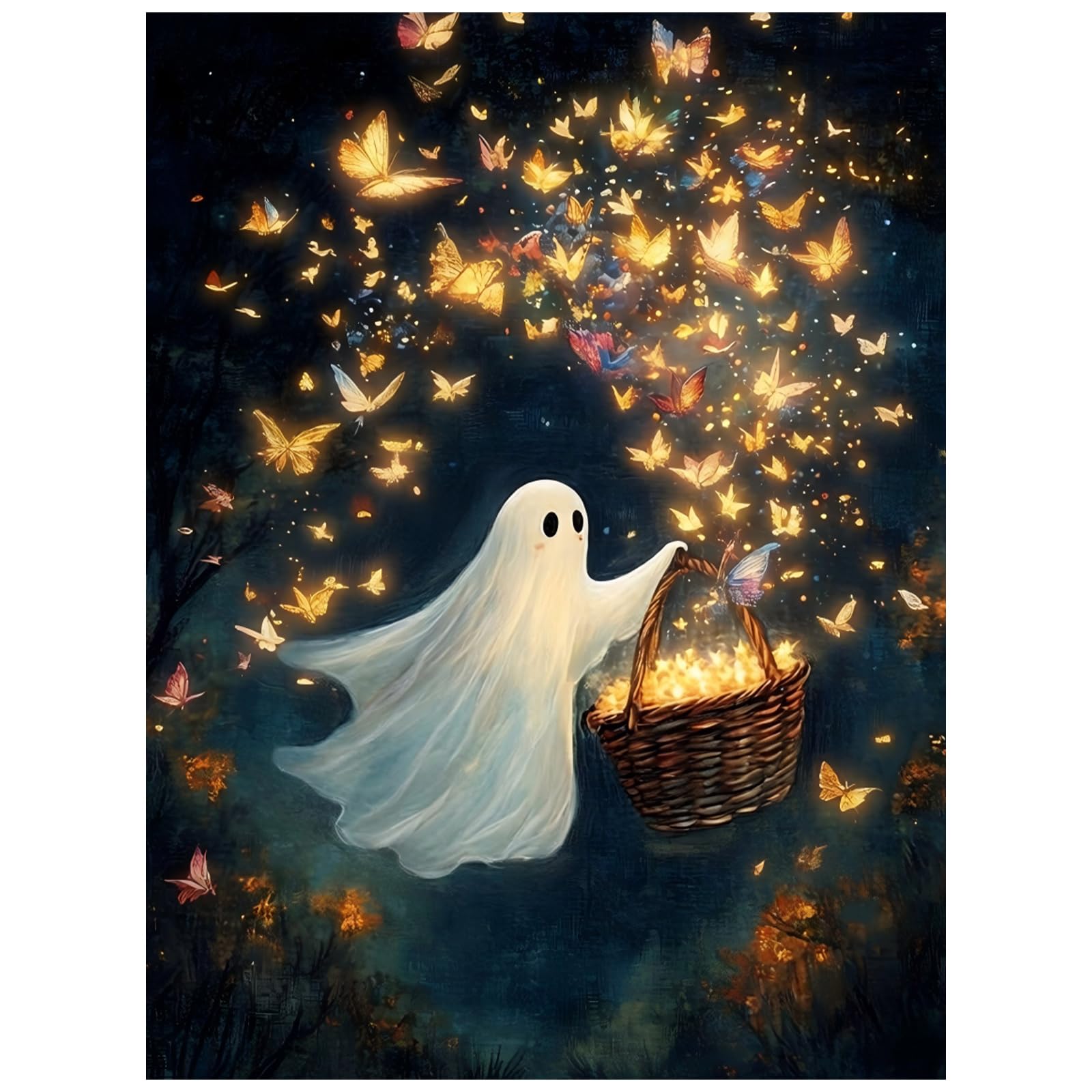 Reivworl Kits de arte de diamantes fantasmas para adultos, 12 x 16 pulgadas