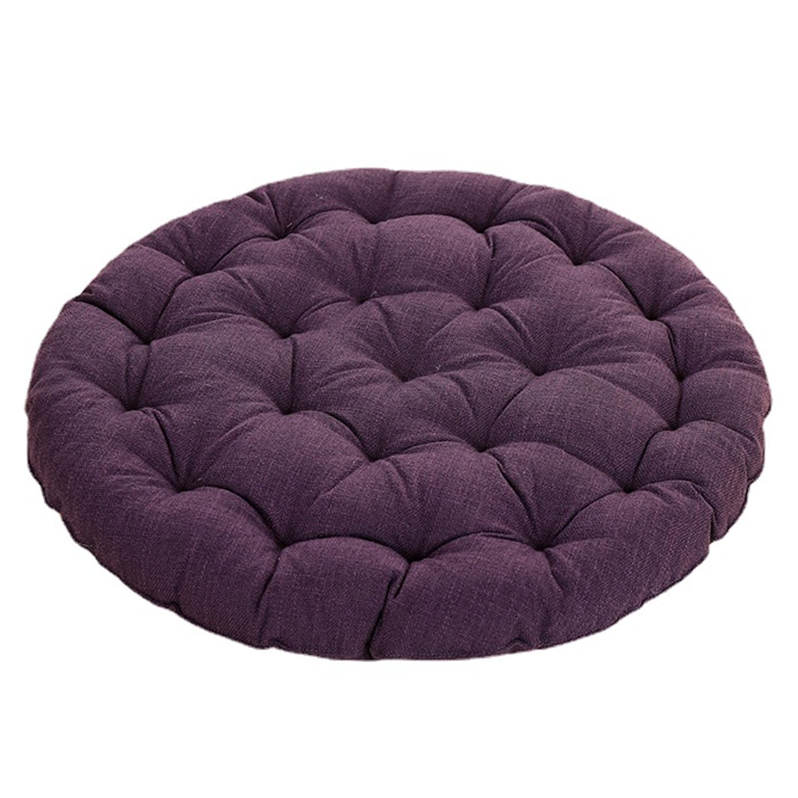 LZTENRETO Large Floor Cushions,Round Linen Futon Pillows Japanese Style Tufted Floor Pillows Meditation Cushions for Seating on Floor Windows Pad for