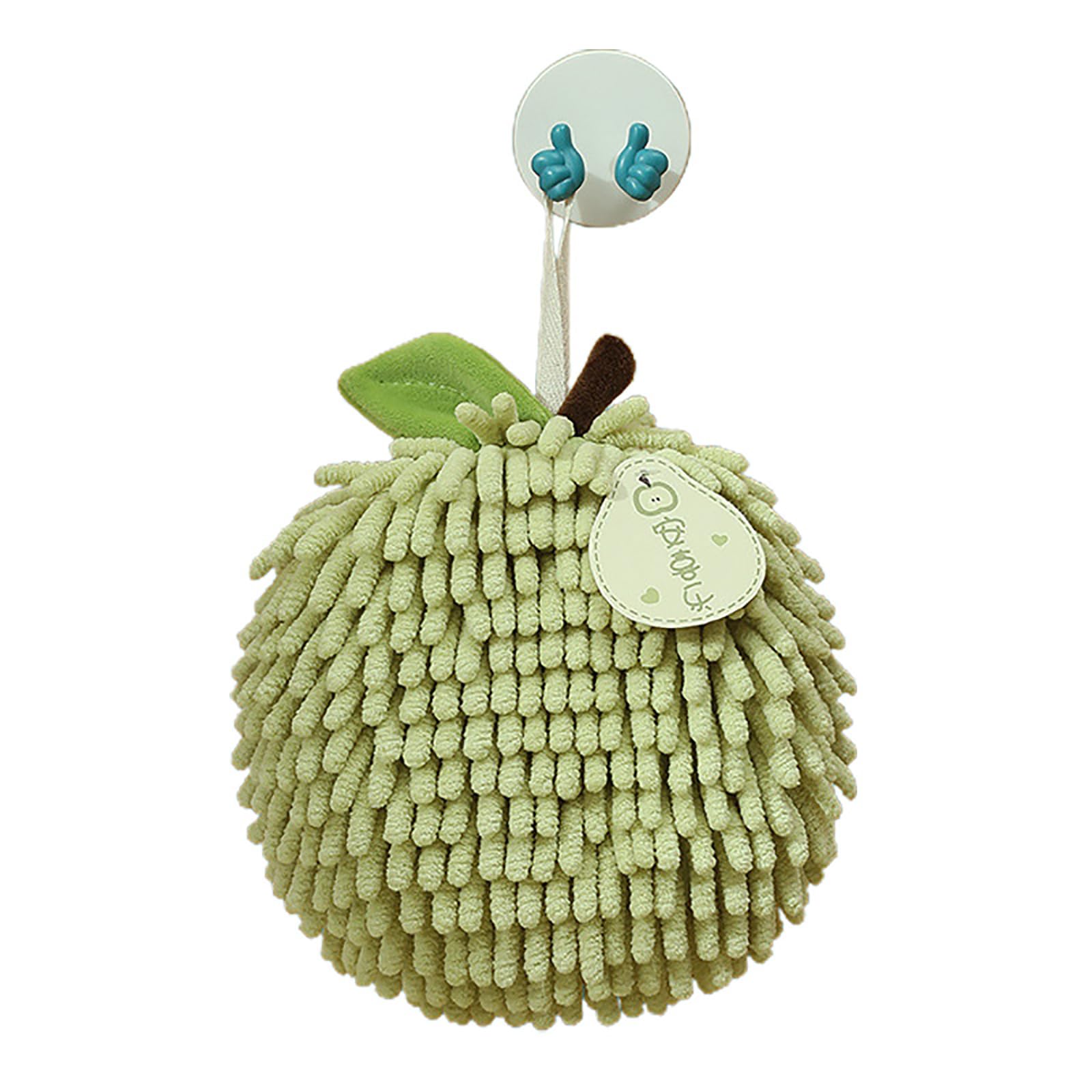 Jazuaiao Chenille Hand Towel Wipe Towel Ball with Hanging Loop Quick Drying Absorbent Microfiber Handball for Kitchen Bathroom Chenille Hand Wipe