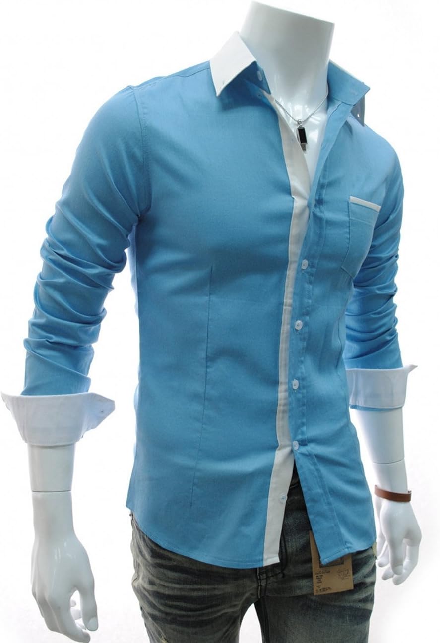 Free2mys Men's Fall Long Sleeve Fit and Slim Shirt