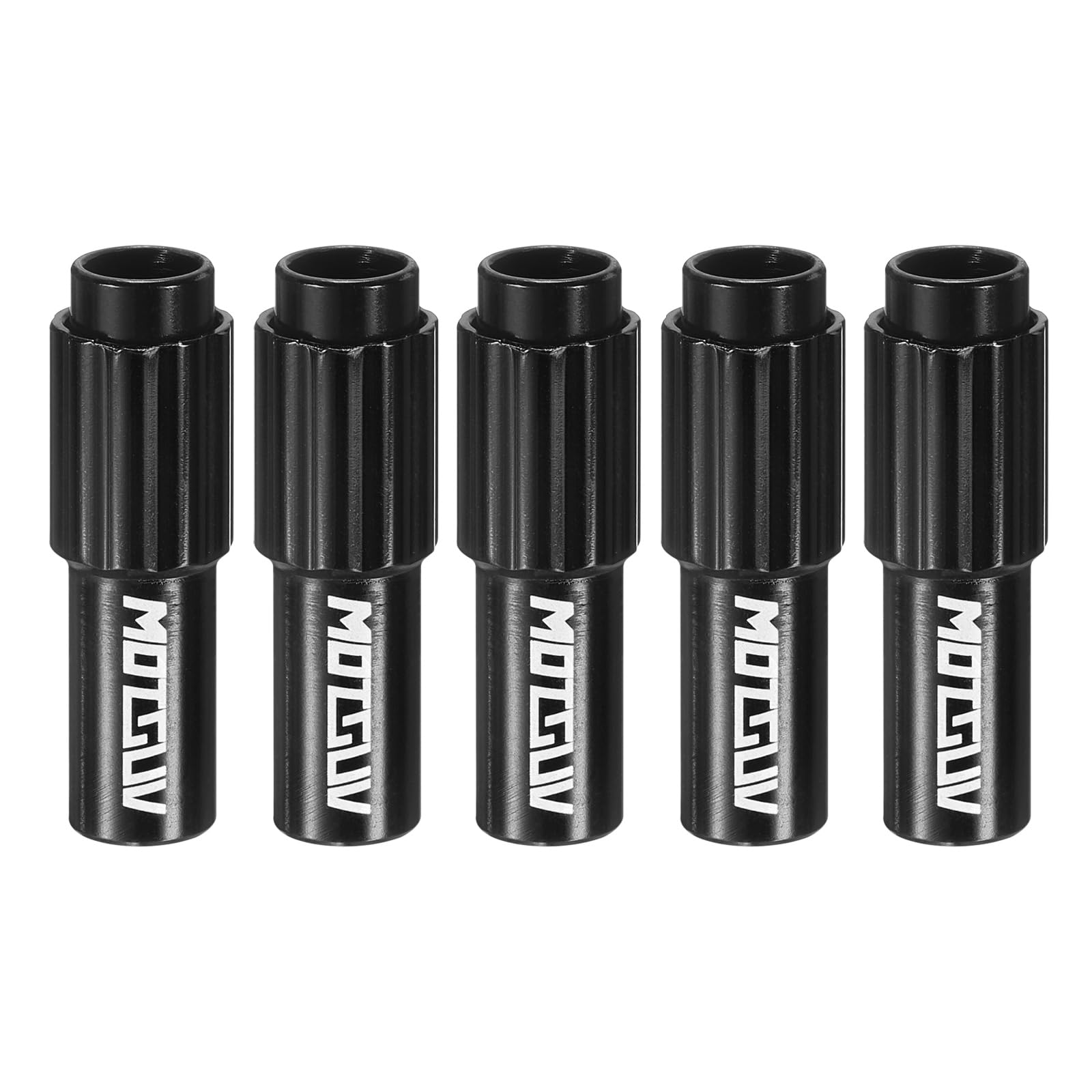sourcing map 5pcs Bike Inline Cable Adjuster Aluminum Alloy Brake Cable Gear Shift Connector Indexed Inline Cable Tension Adjuster Housing Screws for Mountain and Road Bikes, Black