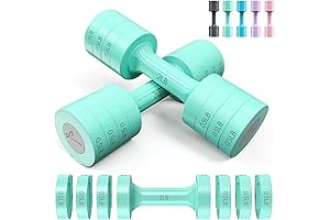 Sportneer 5lb Adjustable Dumbbells for Women, Free Weights Fast Adjust Weight Set