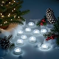 Vista 9 de Mini luz de té LED de Navidad con pilas, 20 unidades, 1.2 pulgadas, funciona con pilas, luz LED de acento para fiestas, eventos, bodas, Halloween