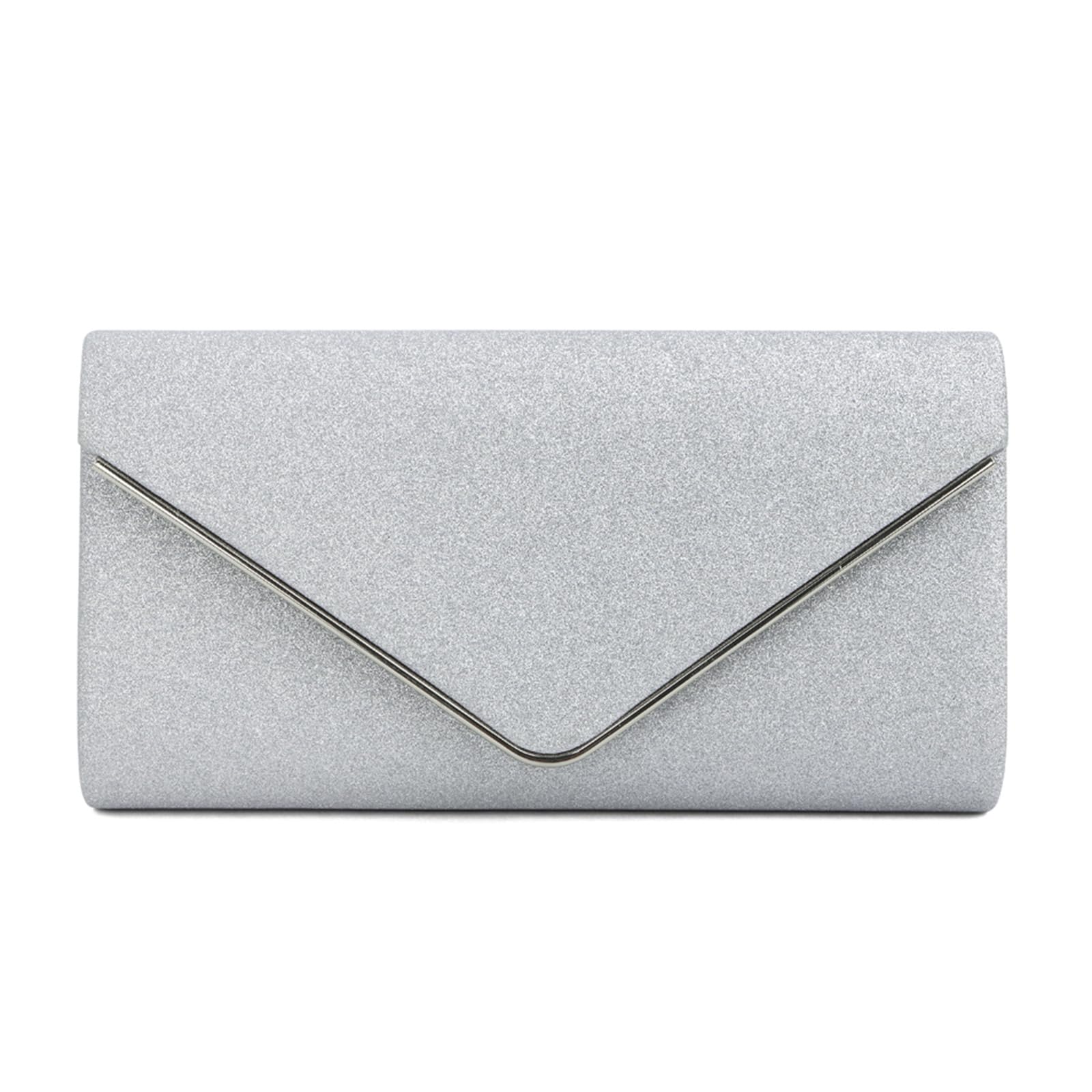 EVEOUT Damen Clutch Abendtasche in Umschlag-Design, Elegante Glitzer Handtasche für Hochzeits Party Abschlussball & Alltag
