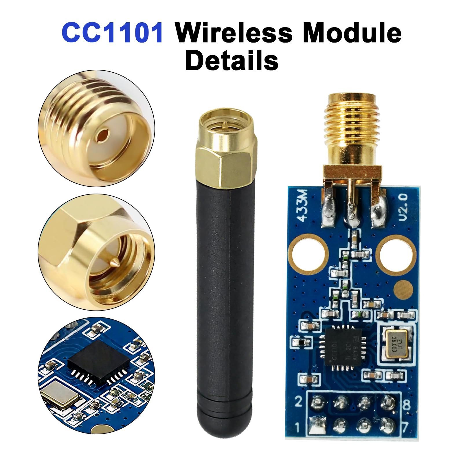 Lora Antenna CC1101 Wireless Module With SMA Antenna Wireless ...