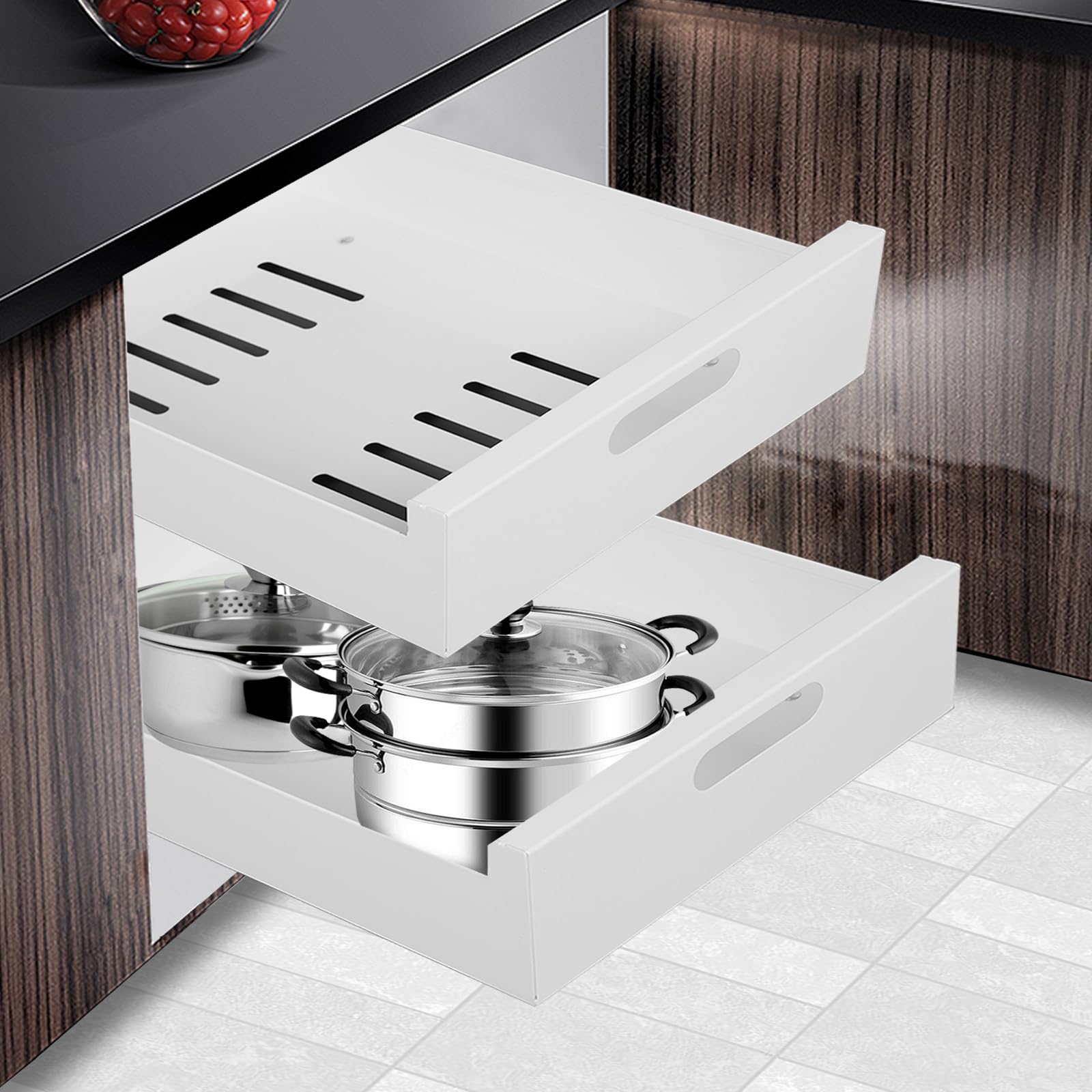 Auszug Schrankorganizer - Verstellbar 32-52 Cm, Für Küche & Bad