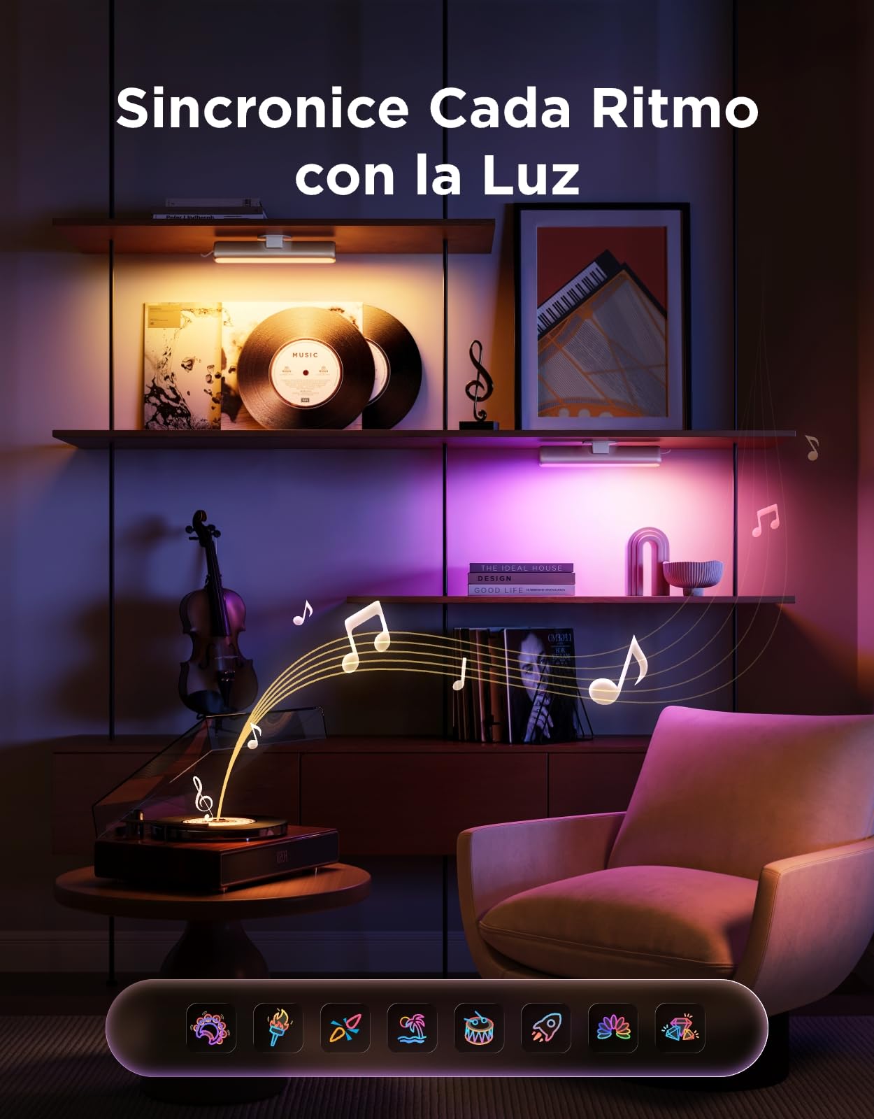 Govee Barras de luz LED Inteligentes, Compatible con Alexa, Matter, Plata