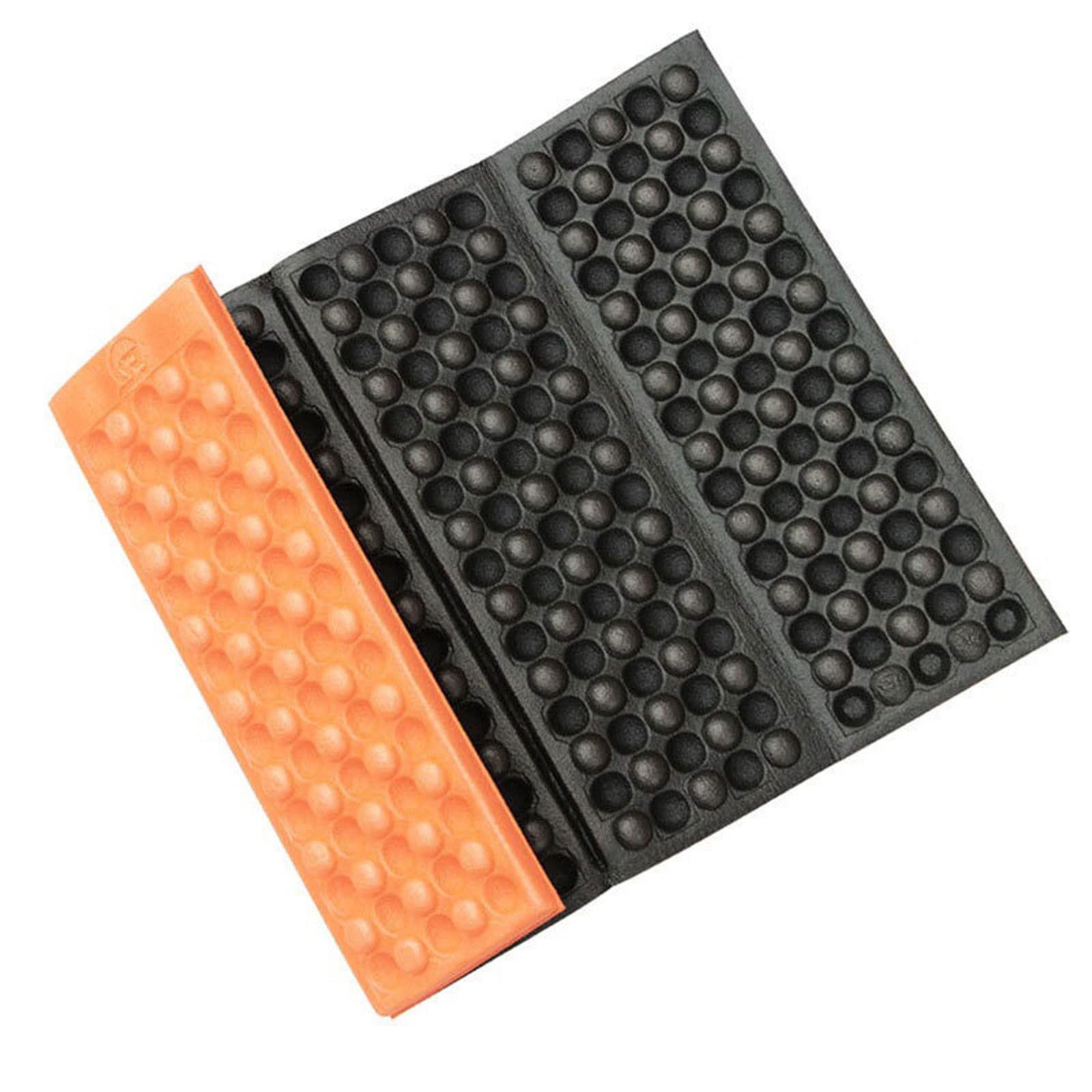 Large beach blanket Camping Cushion for Nature Hike Portable Sand Beach Blanket Waterproof Tourist Seat Pillow Collapsible 4-Fold Picnic Mat(Orange)