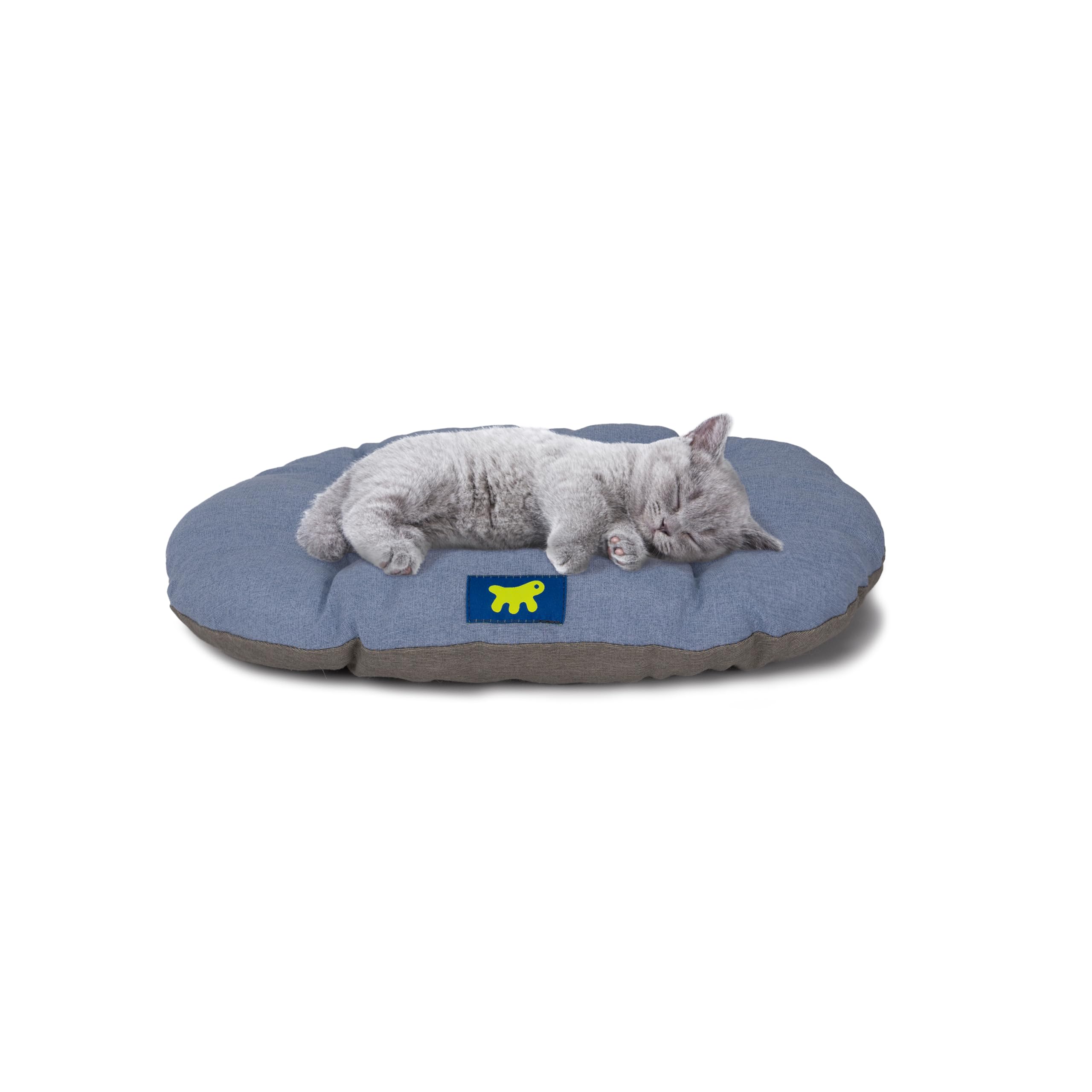 Ferplast Cuccia Cane Relax, Cuscino per cani di piccole dimensioni, Cuccia Gatto, Tappetino per cucce e auto -Lavabile - in Cotone con Soffice Imbottitura, 55 x 36 cm. Azzurro