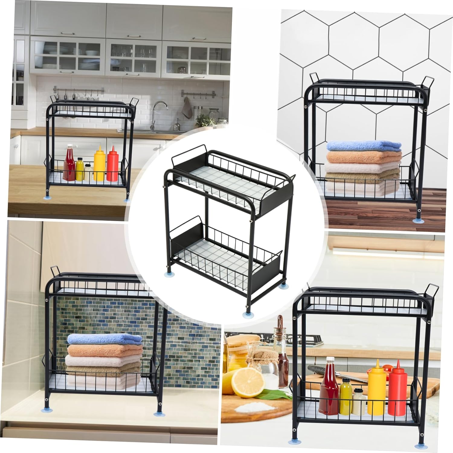 Kitchen Under Sink Organizer Drawer Type Storage Shelf for Countertop Versatile Rack for Bathroom and Kitchen Efficient Space Saver Storage Organizer