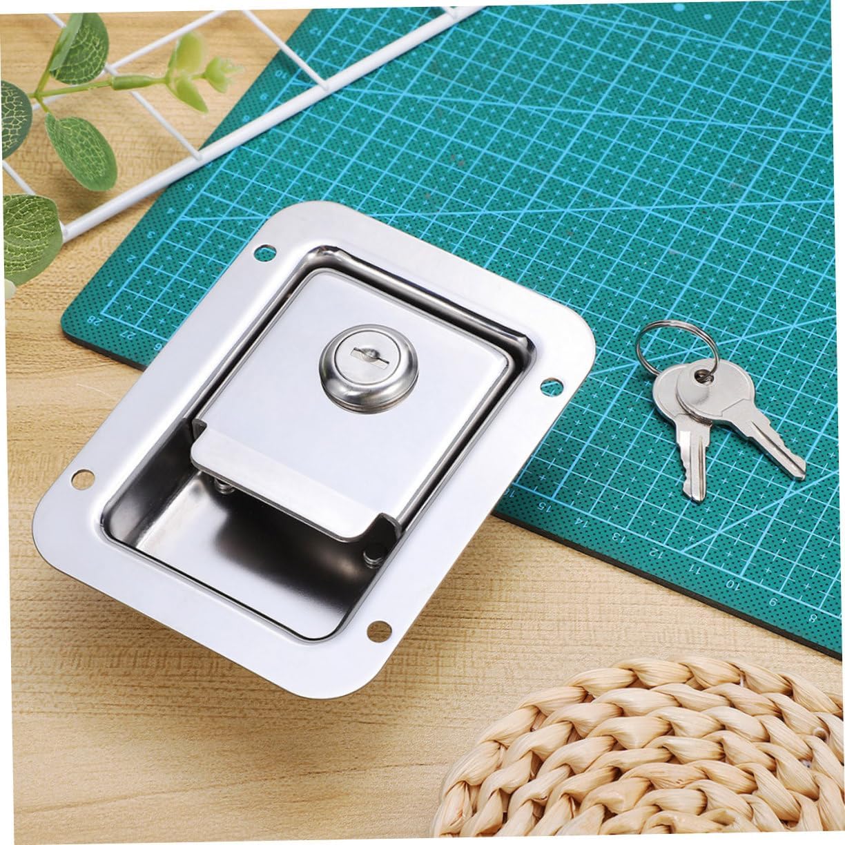 2pcs Stainless Steel Trailer Lock Flush Mount Latch for Rv Door Latch Replacement Easy Install