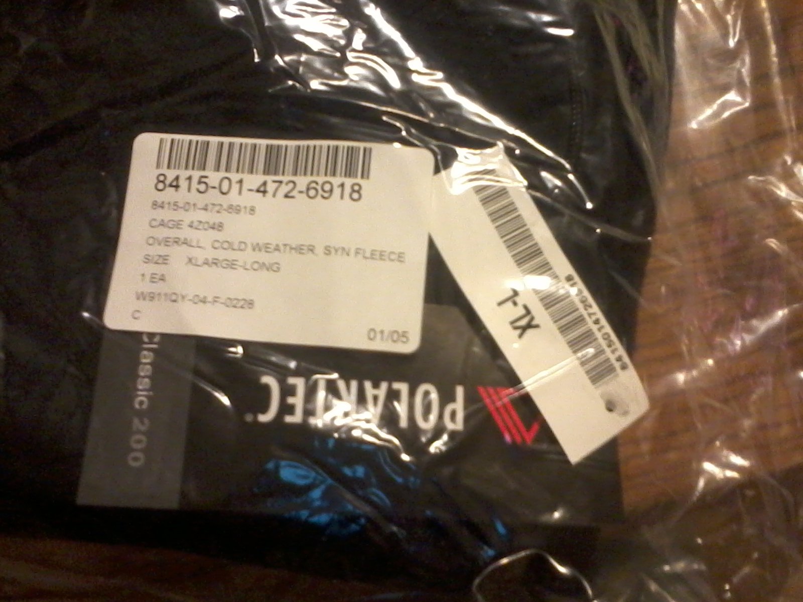 Official US Military Polartec Extended Cold Weather Clothing System (ECWCS) Fleece Pants Overalls Large Long