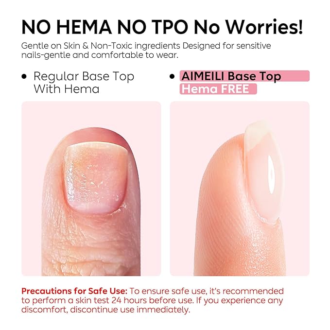 Esmalte de uñas gel AIMEILI top y base coat set 2 x 10 ml miniatura 7