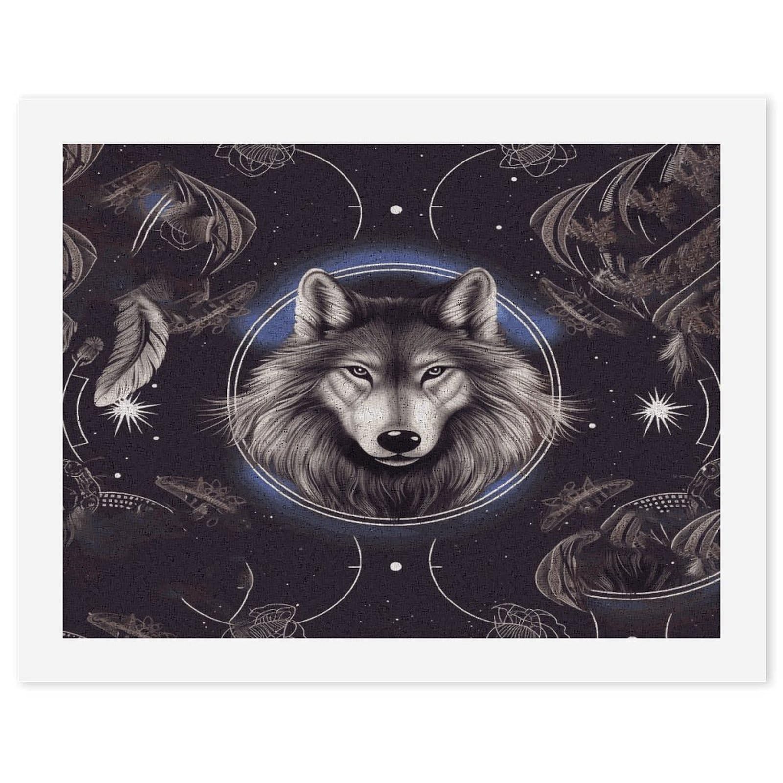 LDGSUPH Wolves And Dream Catchers Paint by Numbers Kits for Adults Beginners Exquisite Digital Oil Painting Kits Painting Anti-fading Canvas Wall Art DIY Gift for Home Wall Decor