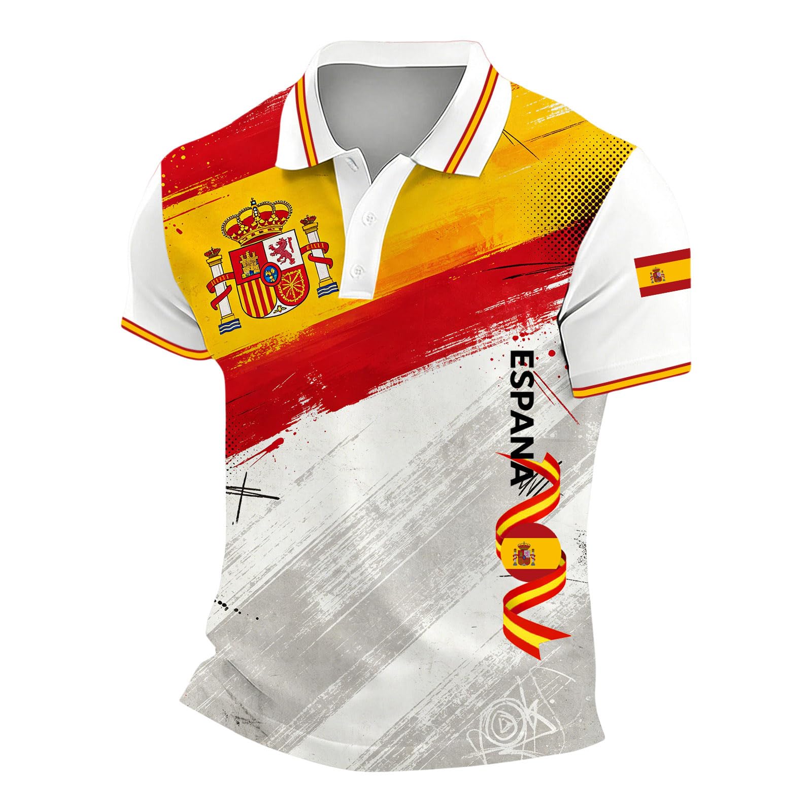 Camiseta afición española Camisetas Manga Corta Hombre España Mundial 2026 Camiseta Futbol Retro Hombre y Mujer Diseño Fan España