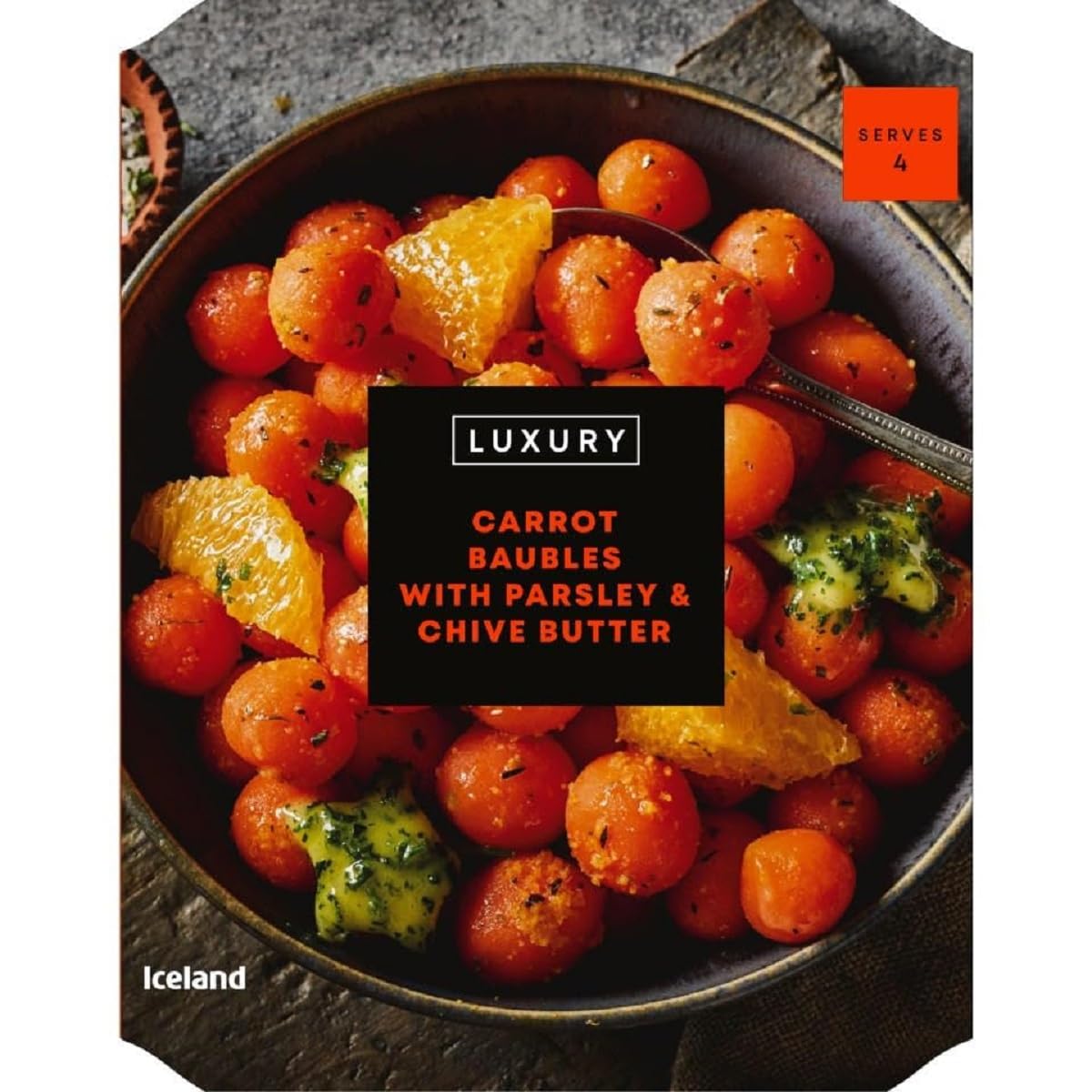 Iceland Carrot Baubles with Parsley and Chive Butter 400g (Frozen)