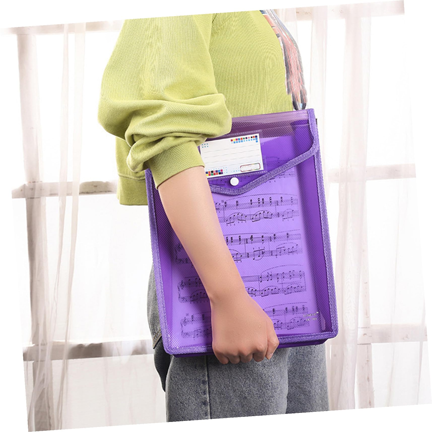 10piezas Carpetas Organizadoras De Archivos De Carpeta Clasificadora Portátil Para Bolsa Para Facturas y Tarjetas De Presentación