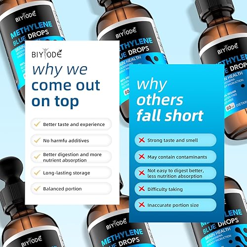 Miniatura 7 de Grado azul de metileno, sin formaldehído ni alcohol, 1% azul de metileno para uso humano, grado de salud cerebral