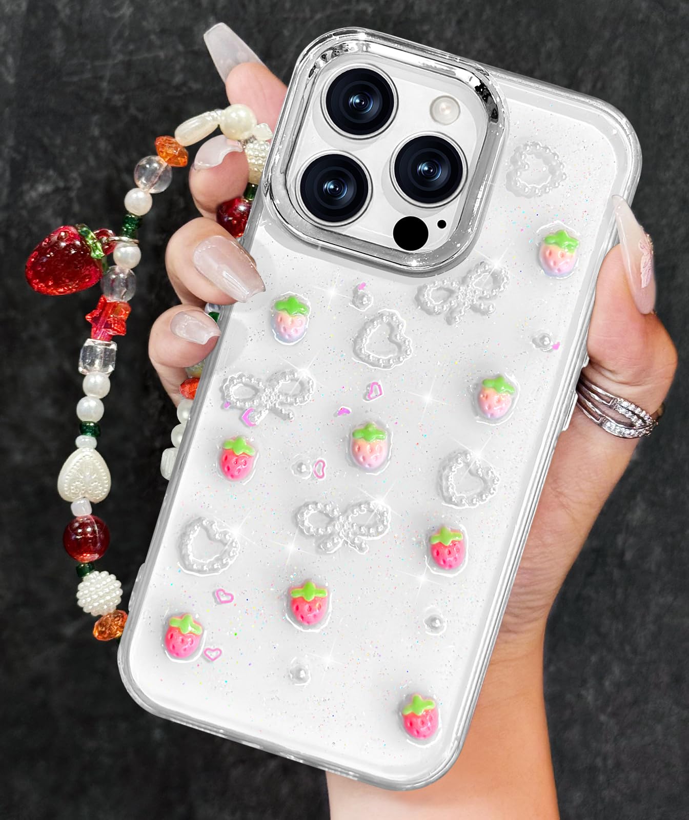 Toycamp For IPhone 16 Case Women Girls - Cute Girly Heart