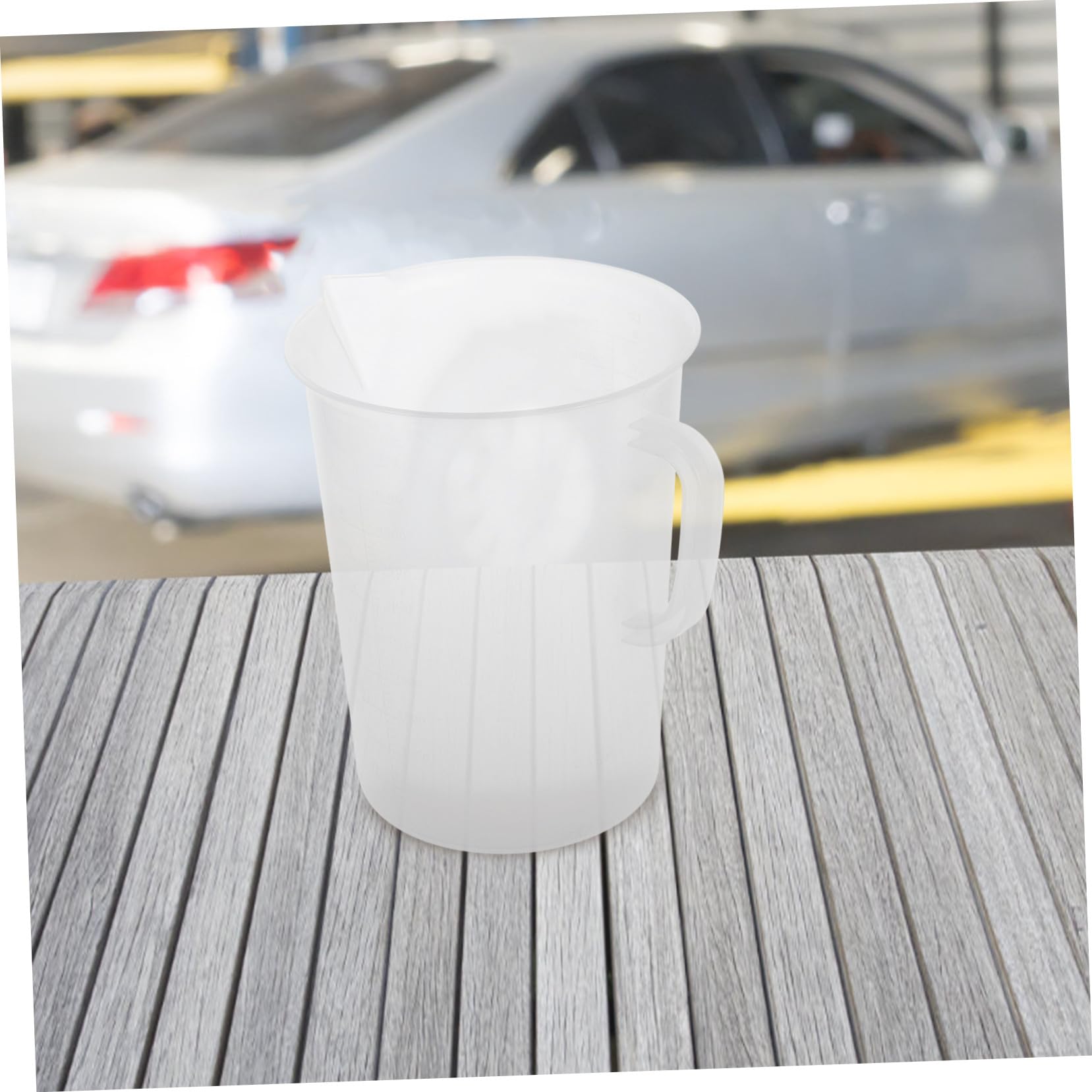 Vaso Medidor Grande De Plástico 5000 Ml Con Asas Para Aceite Motor Graduado Para Taller Mecánico Uso Automotriz Herramienta Precisa De Medición