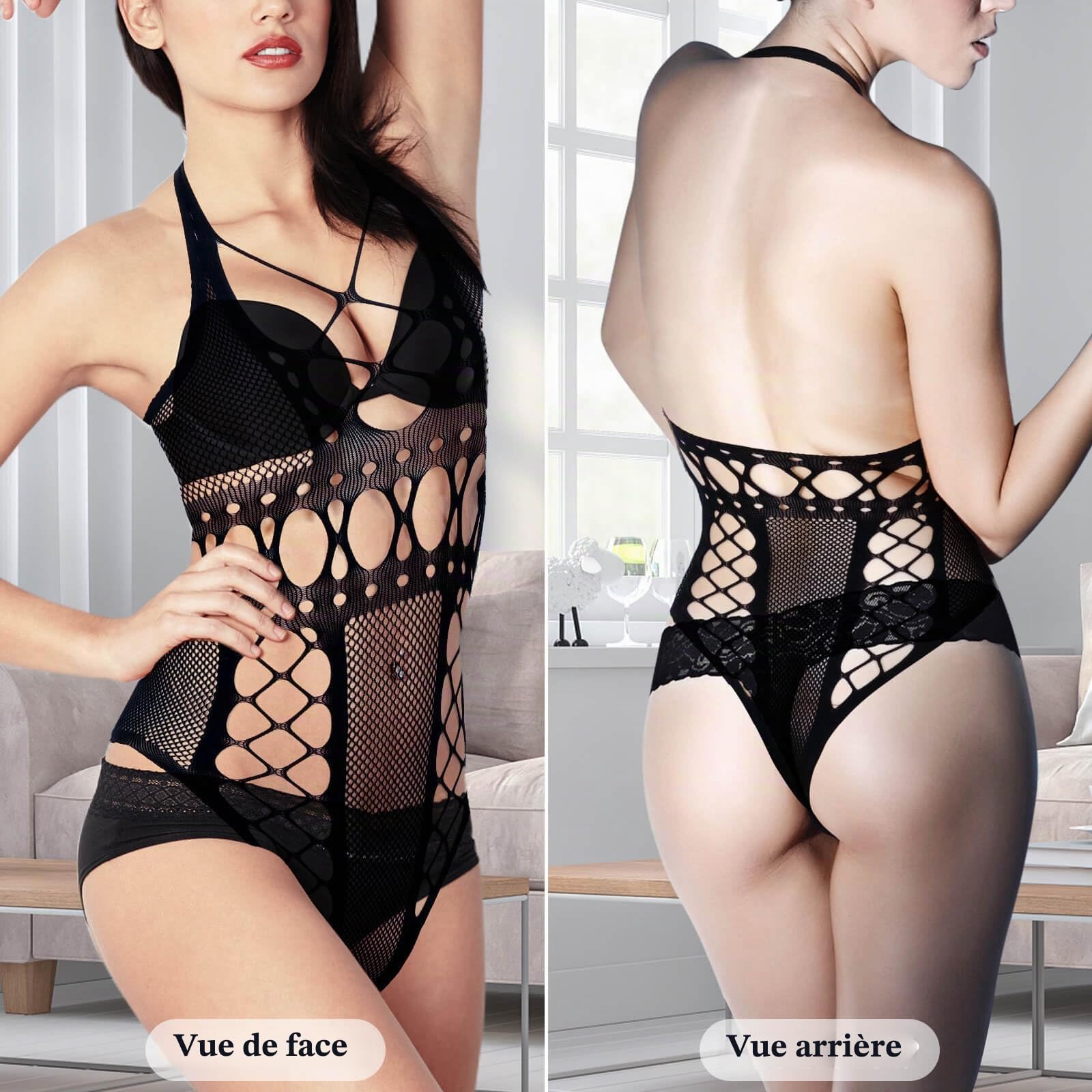 selizo 10 Pack Fishnet Dress for Women, Black Fish Net Dress, Sexy Lingerie Bodysuit Chemise Nighty Women's Mesh Lace Dress for Women