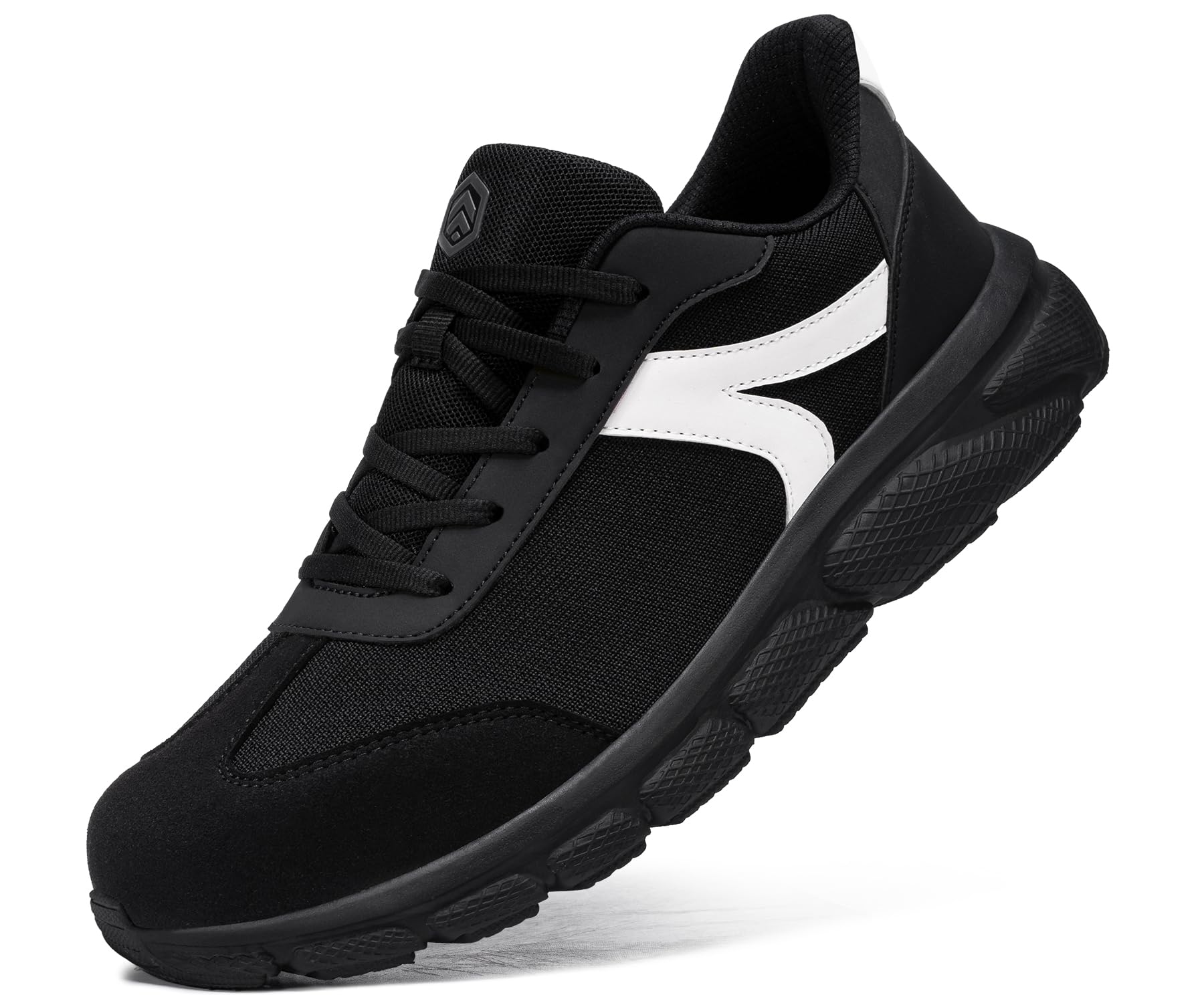 LARNMERN Slip On Steel Toe Work Shoes Men's Slip Resistant Safety Sneaker Lightweight Comfortable Shoe