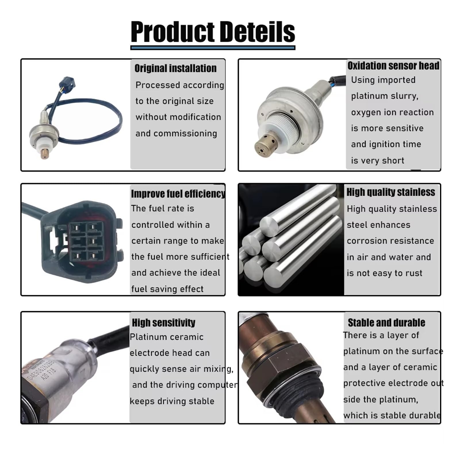 Sonda Lambda para Mazda 6 2.5L 2007 2008 2009 2010 2011 2012 Sensor Oxígeno Ascendente L509-18-8G1B L509-18-8G1 L509188G1B L509-18-8G1A L593188G1 Sensor Oxígeno