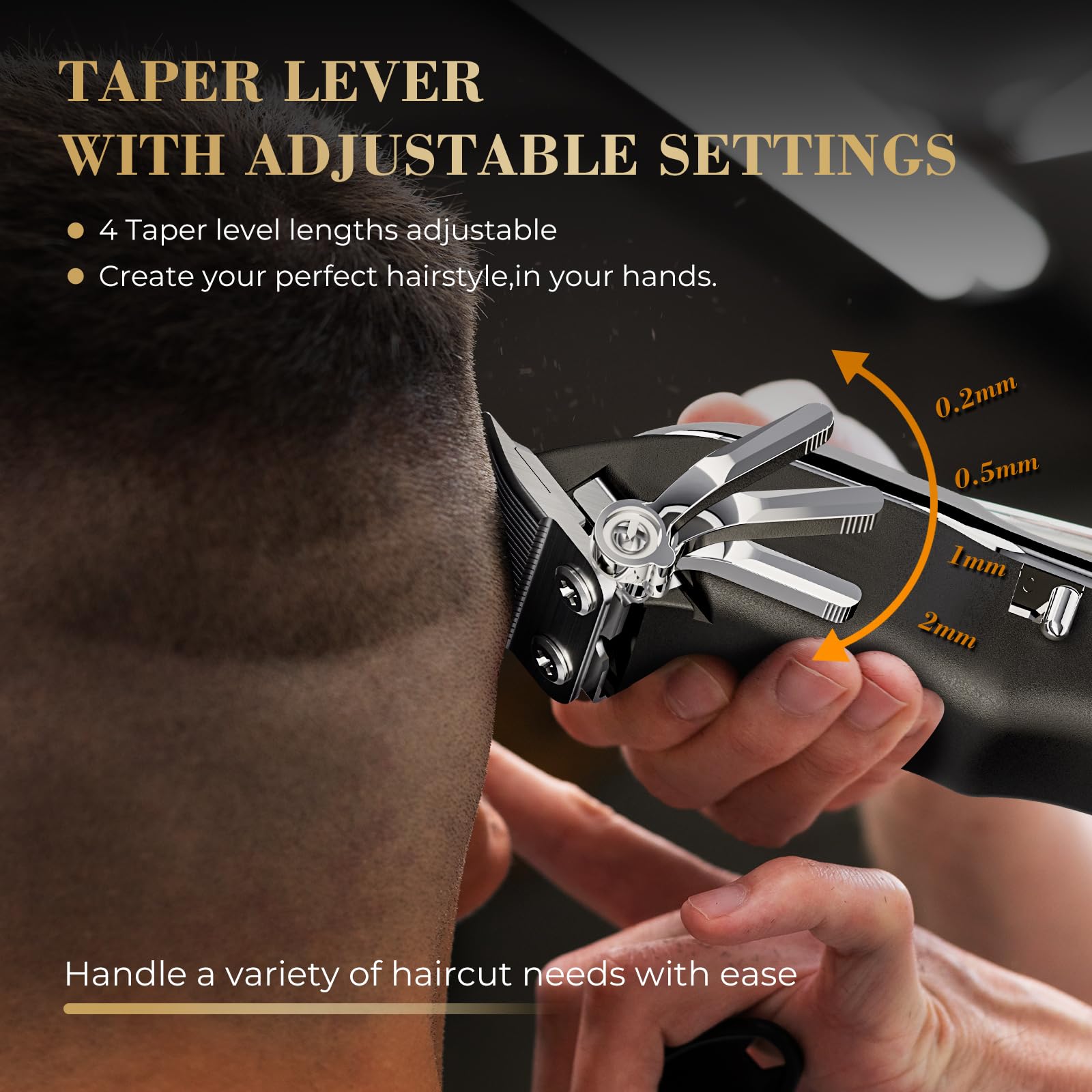 Cortadora de pelo de peluquería para hombres, juego profesional de cortapelos y recortadora, cortapelos inalámbricos para hombre, kit de corte de pelo para peluqueros 3