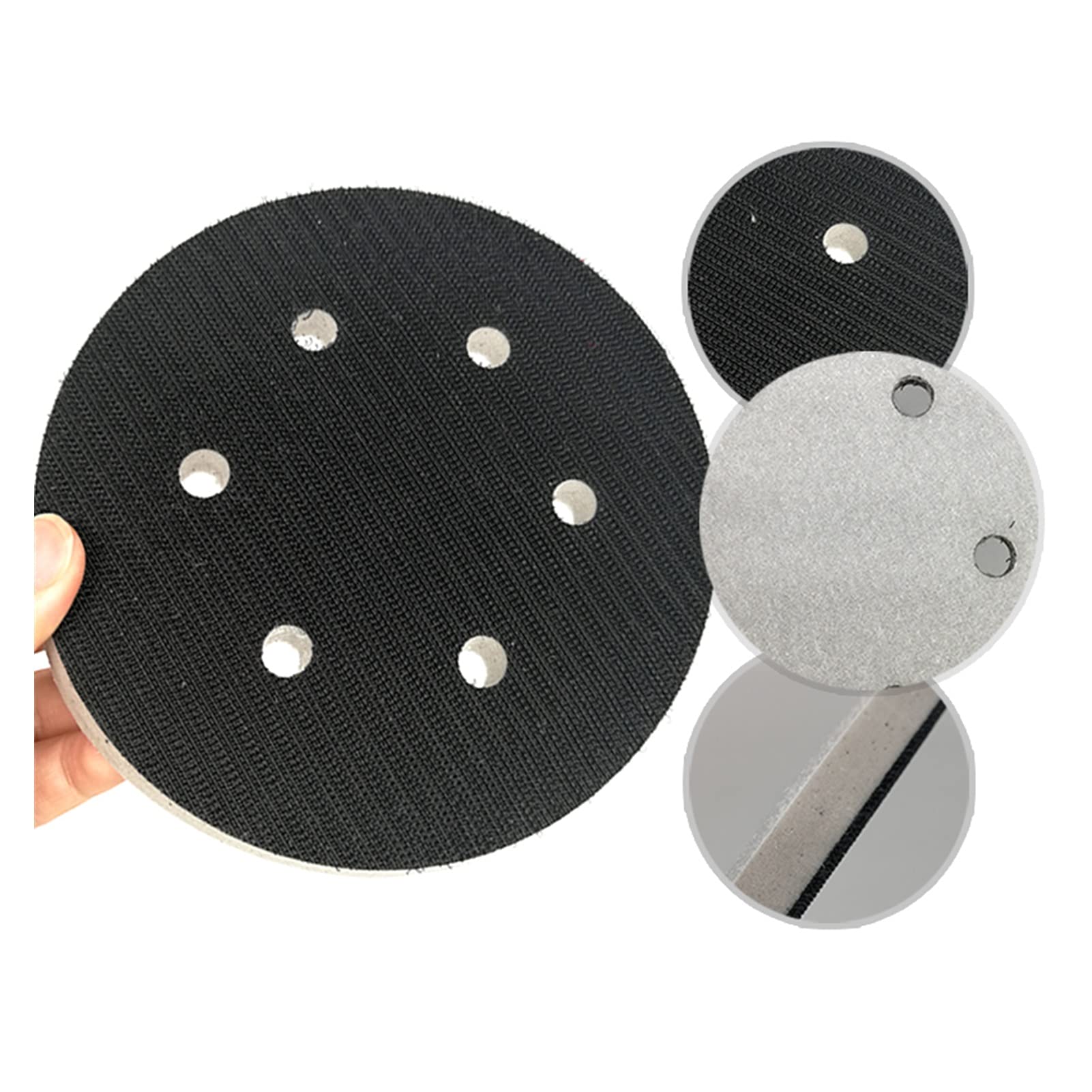 Cepillo de esponja de lija lijado 6 "Agujero de 150 mm 6 pulgadas de alta densidad de la almohadilla de la almohadilla de pulido de espuma y el bucle, utilizado para la protección contra la protección