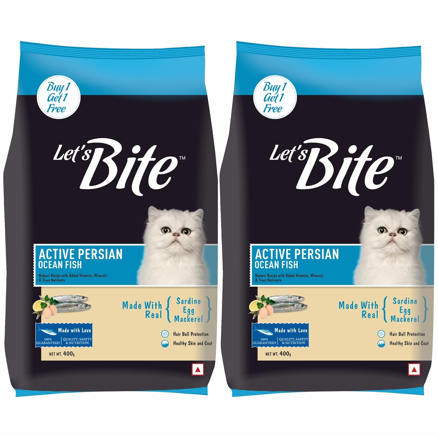 Let’s Bite Active Persian Dry Adult Cat Food, 400g (Buy 1 Get 1 Free), Total 800g Pack Let’s Bite Active Persian Dry Adult Cat Food, 400g (Buy 1 Get 1 Free), Total 800g Pack