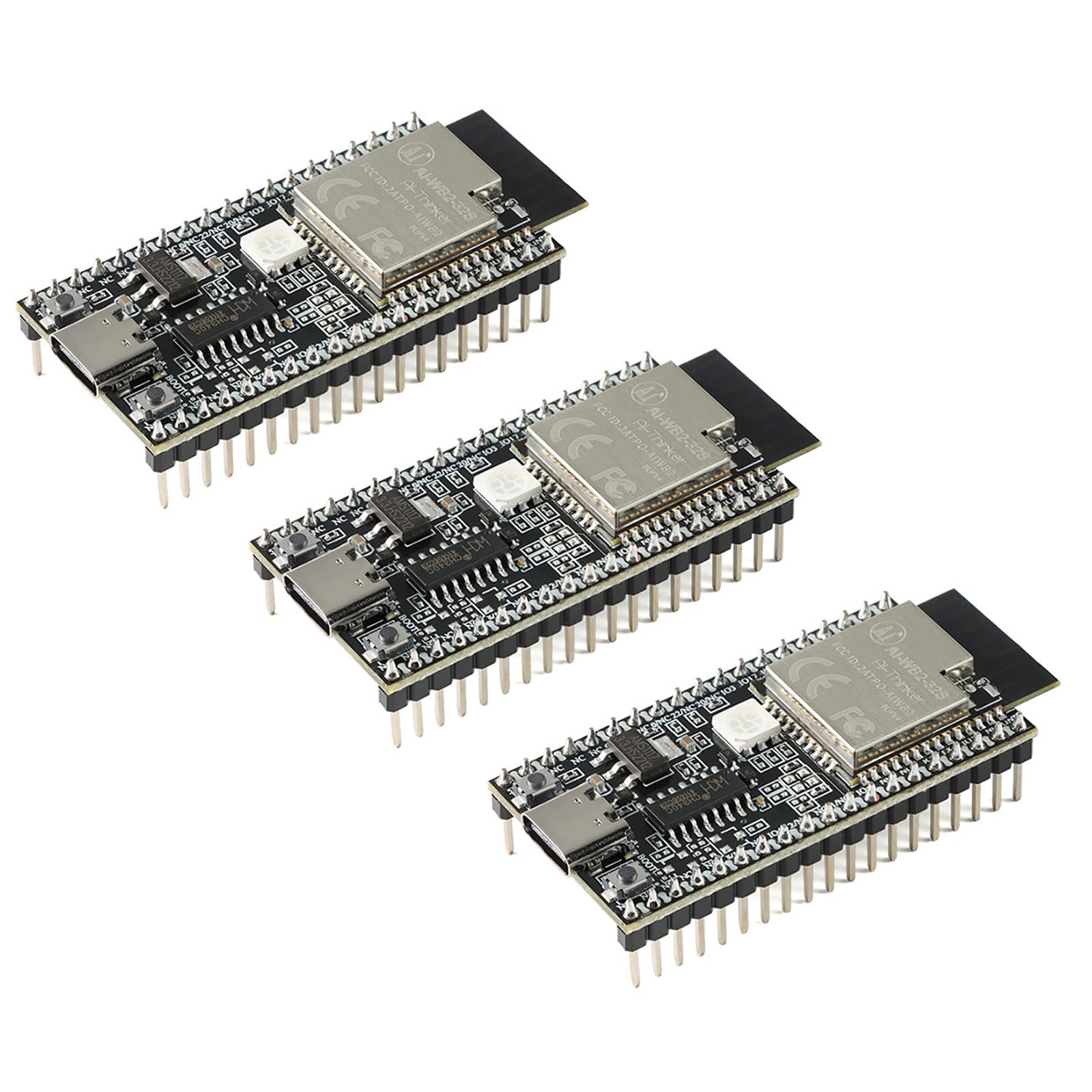 EC Buying3Pcs NodeMCU Ai-WB2-32S WiFi Development Board BT 5.0 Bluetooth 5.0 Wireless Development Board NodeMCU-Ai-WB2-32S-Kit Type-C Interface