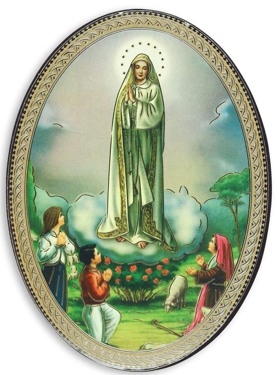 Our Lady of Fatima Icon - Oval - 5 3/4"