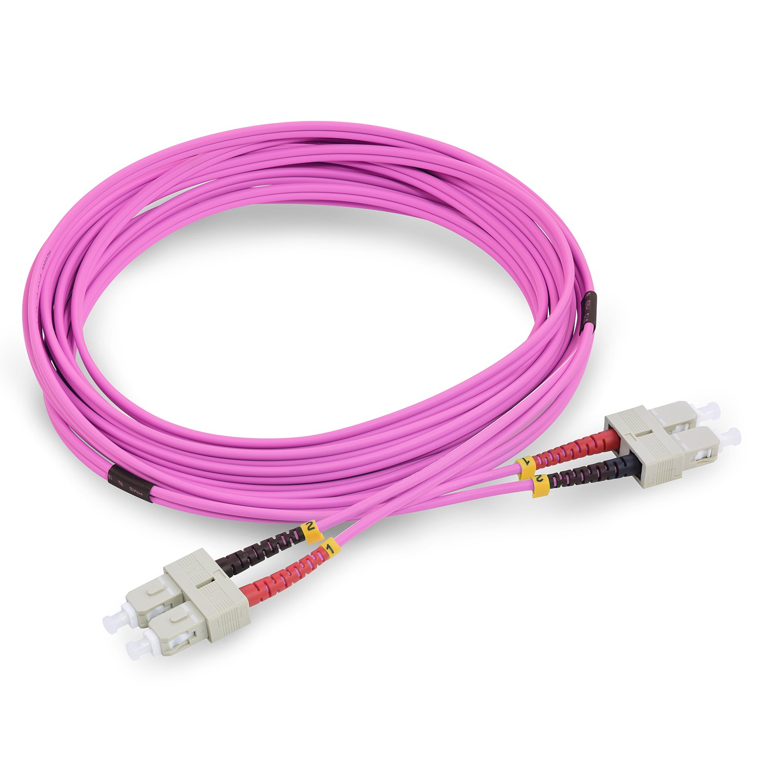 5 Pieces 15m Câble Fibre Optique OM4 SC/SC - Duplex Multimode 50/125µm
