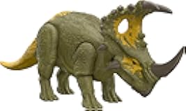 Mattel Jurassic World Dominion Roar Strikers Dinosaur Action Figure with Roaring Sound & Attack Action, Sinoceratops Dino Toy Includes Downloadable App & AR