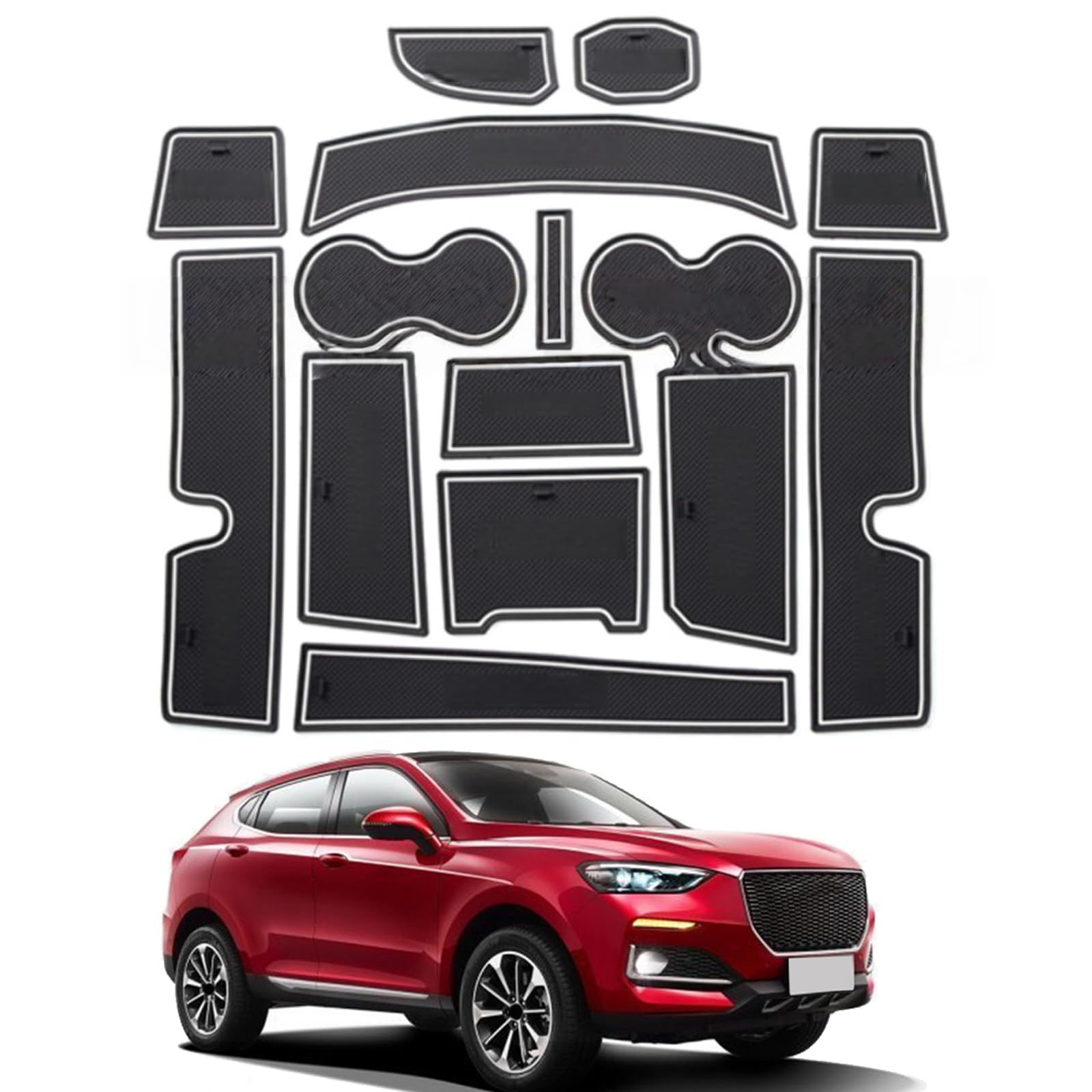 Forros de consola Haval F5 2018 antipolvo lavables de goma flexible