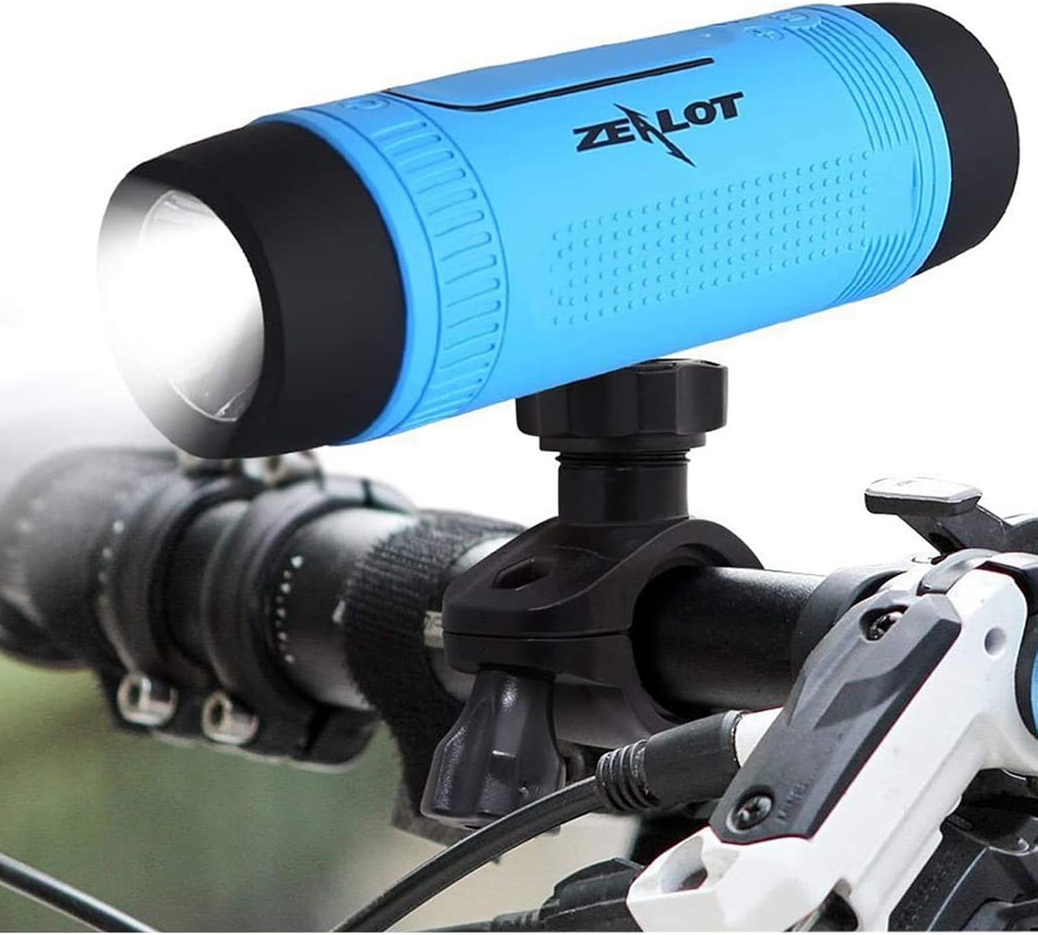 Portable Bike Speaker Bicycle Cycling Wireless Speaker Multifuctional Speaker Light 4000mAh Rechargeable Power Bank 3 Mode Emergency Flashlight Handsfree Call TF Card Music Player with Bike Mount Blue Portable Bike Speaker Bicycle Cycling Wireless Speaker Multifuctional Speaker Light 4000mAh Rechargeable Power Bank 3 Mode Emergency Flashlight Handsfree Call TF Card Music Player with Bike Mount Blue