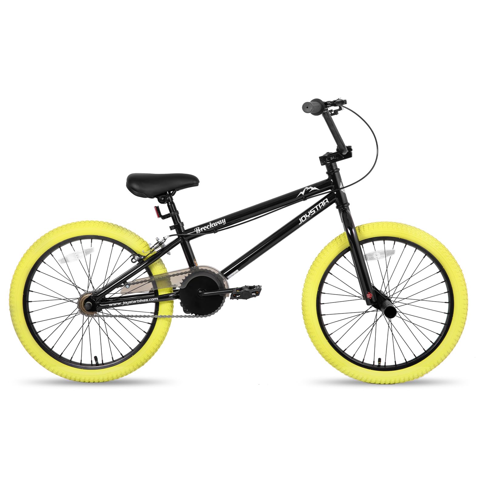 JOYSTAR Gemsbok Vélo BMX Freestyle 20" pour garçons et filles âgés de 7 à 11 ans, vélo pour enfants, 20", jaune