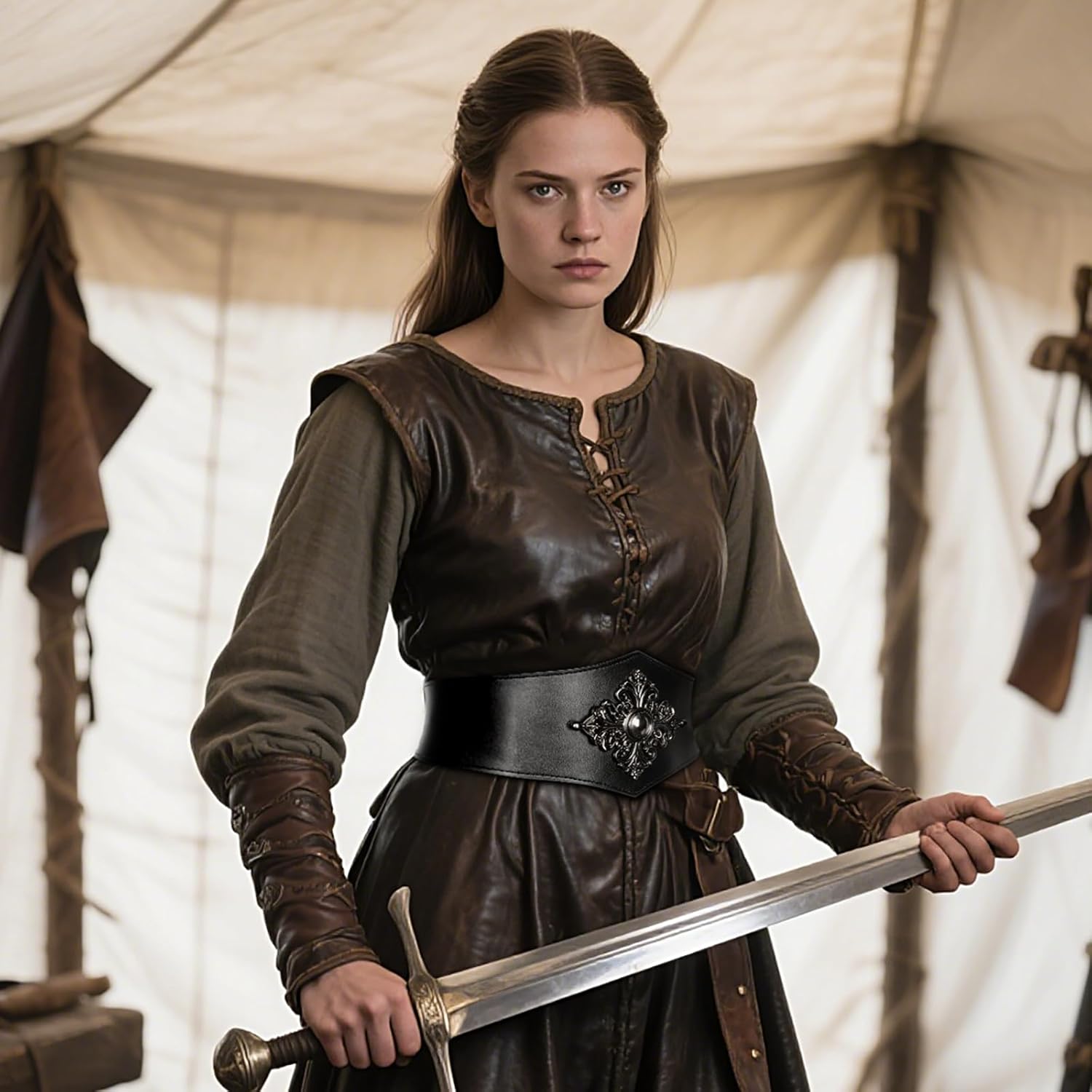 L'VOW Women's Viking Corset Belt - Renaissance Cinch Belt for Halloween Pirate Medieval - Image 4