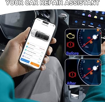OBD2 Scanner Bluetooth 5.4 - Compatible with IOS Android OBD Car Diagnostic Tool, Professional Engine OBD2 Code Reader, Car Fault Code Reader, OBD11 Diagnostic Machine for OBD2 Protocol Models Car B