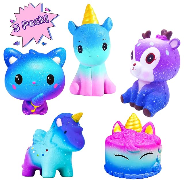 Juguetes Squishies, Juguetes Squishy Rising Lento Galaxy Jumbo Squishies Perfumado Alivio del Estrés Squeeze…