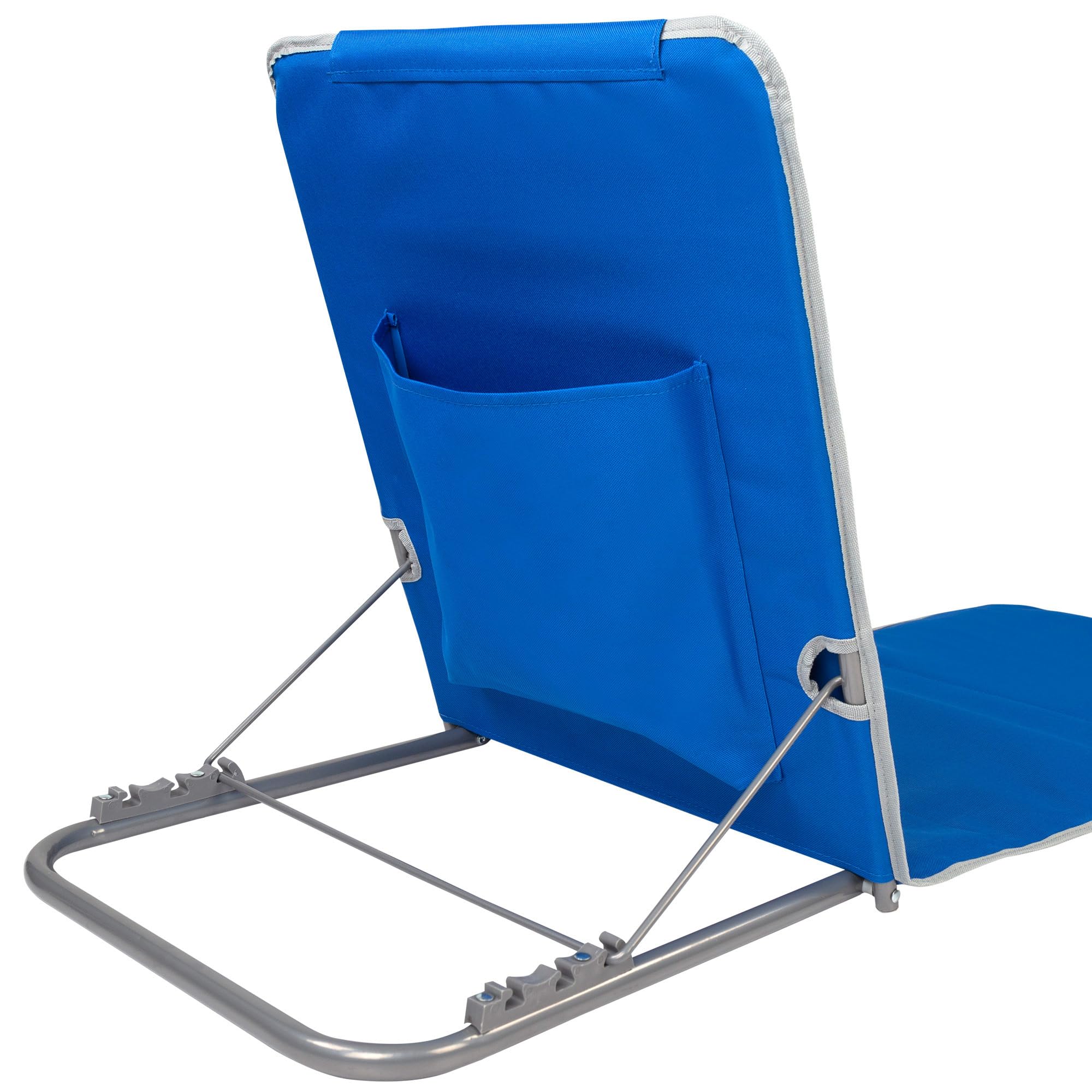 Aktive 62639 - Mata plażowa z oparciem, wymiary 48 x 130 x 43,5 cm, składane oparcie plażowe z torbą do przenoszenia i wbudowanym uchwytem, pikowana poduszka plażowa 2 pozycje